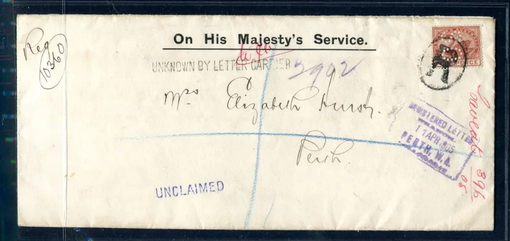 1905 (11th Apr) Registered & returned OHMS cover ... Image 1++