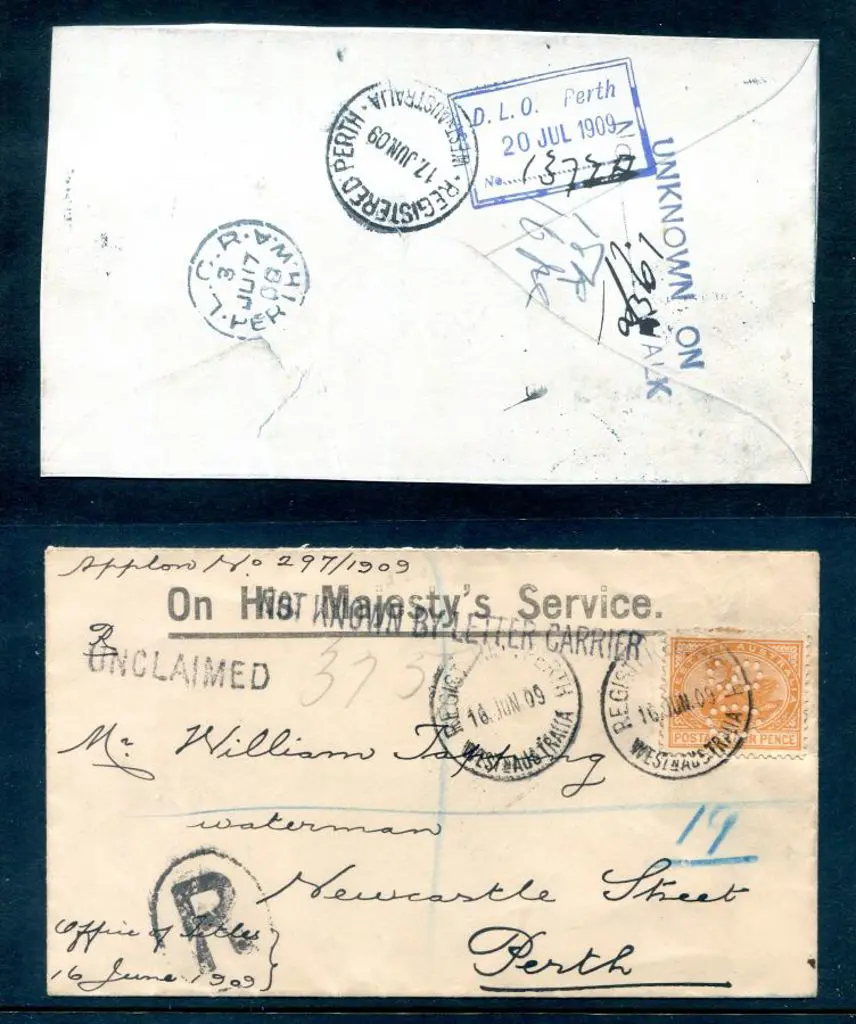 1909 (14th Jun)"On His Majesty's Service" env ... Image 1++