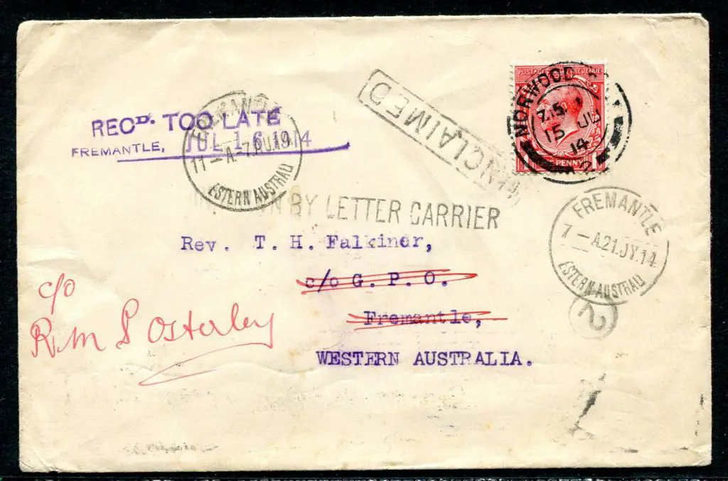 1914 (15th July) GB 1d KGV tied by Norwood cds on ... Image 1++