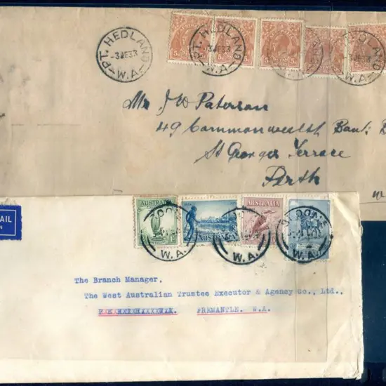 1933 (3rd June) Port Hedland - Perth commercial ...