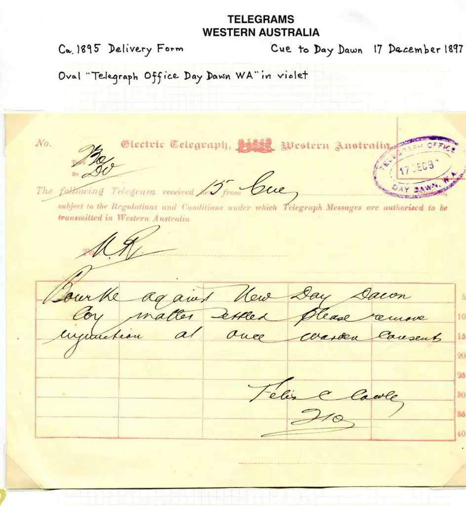 1897 (17th Dec) "Electric Telegraph, Western ... Image 1++