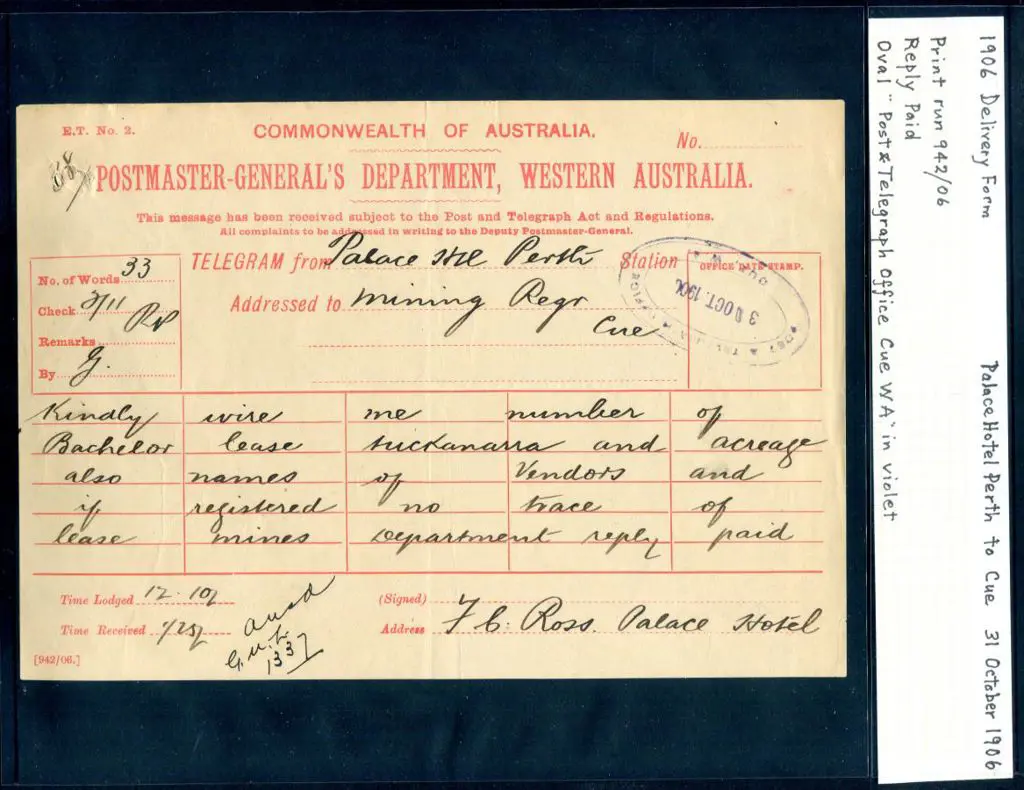 1906 (31st Oct) "Commonwealth of Australia ... Image 1++