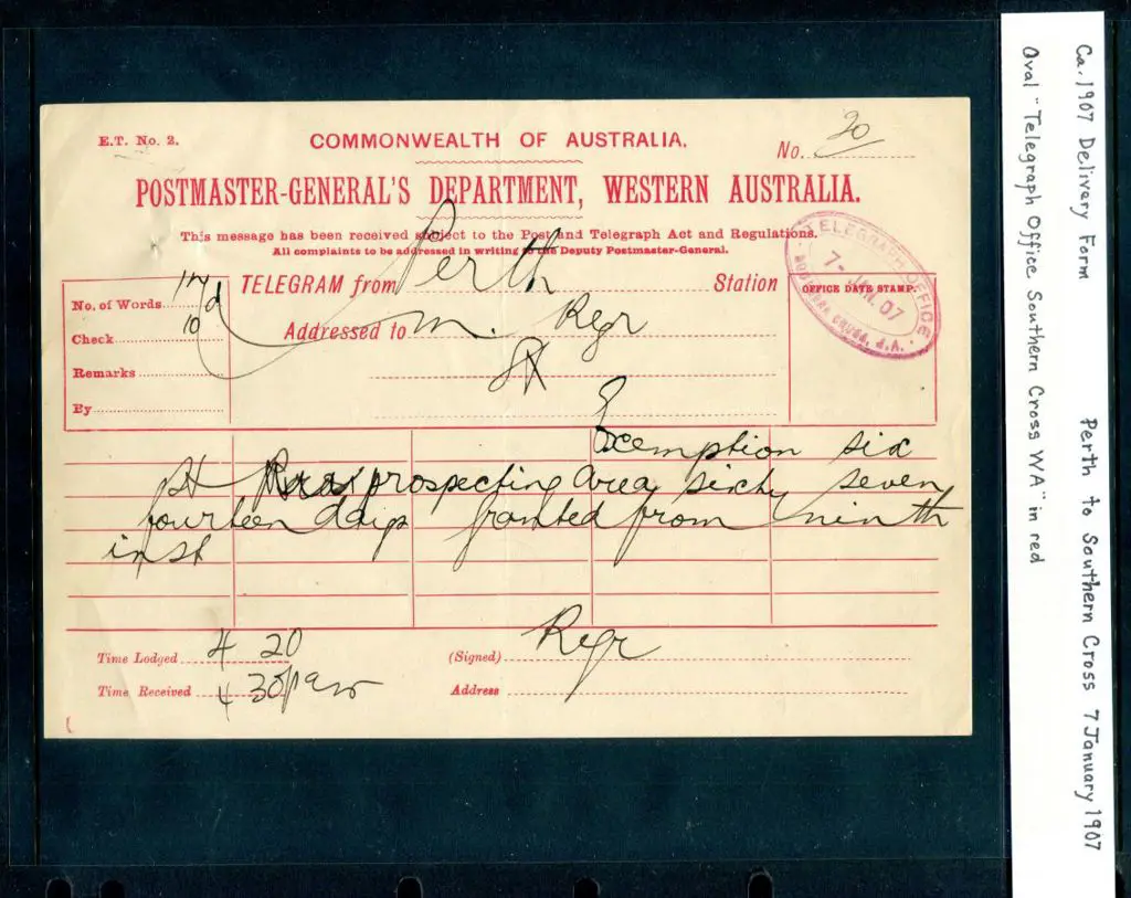1907 (7th Jan) "Commonwealth of Australia ... Image 1++