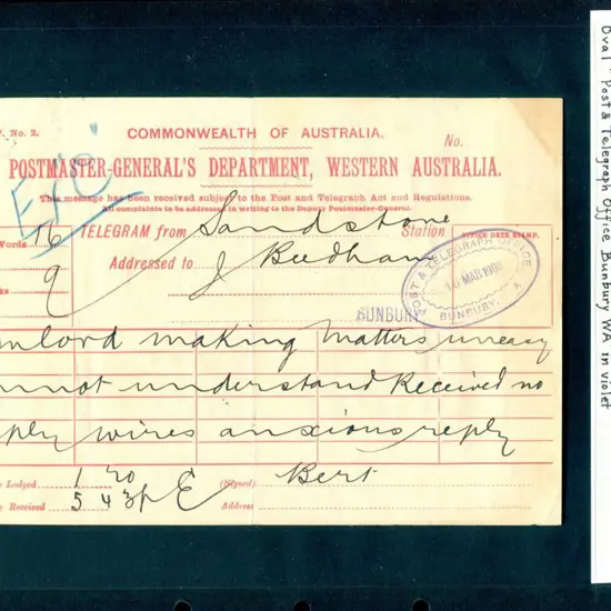 1908 (10th Mar) "Commonwealth of Australia ...