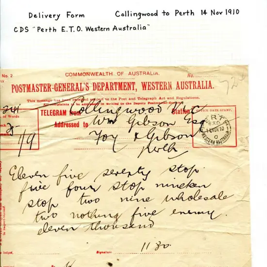 1910 (14th Nov) to 1919 (11th Jun) "Commonwealth ...