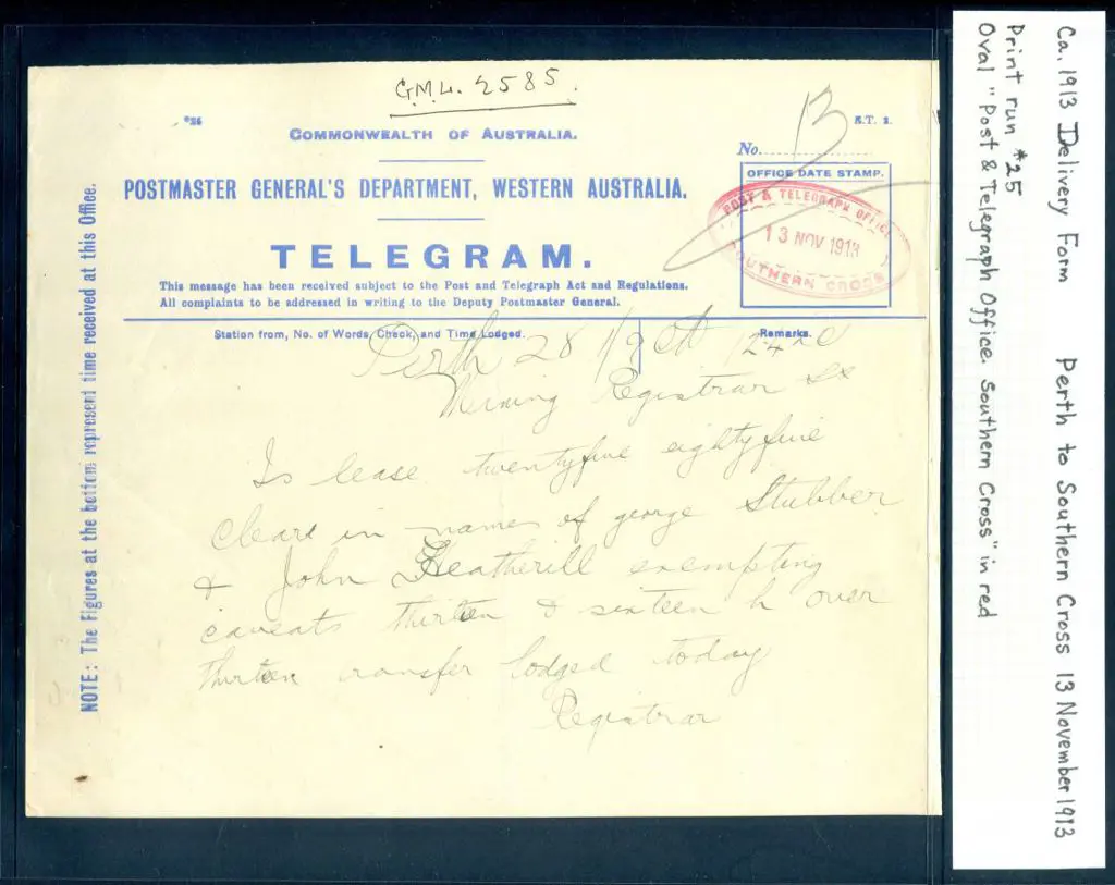 1913 (13th Nov) "Commonwealth of Australia ... Image 1++