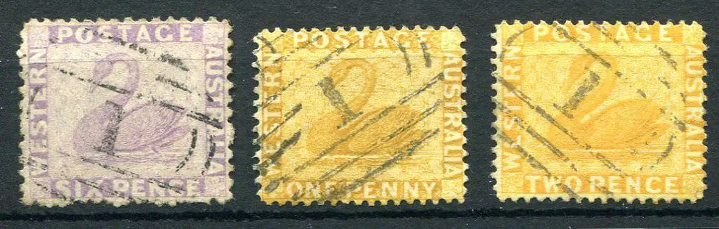 Number 1 on 1d ochre wmk CR/CA, perf.14, 2d yellow ... Image 1++