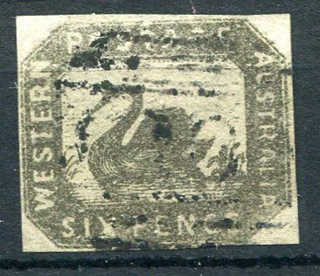 Number 10 on 1859 6d grey-black imperf. A ... Image 1++