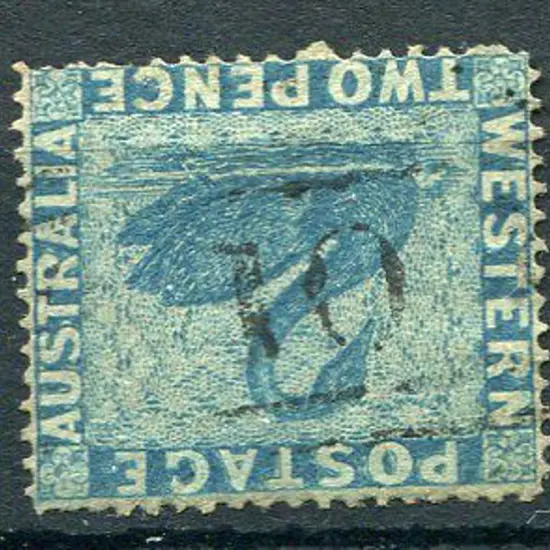 Number 10 on 1861 2d blue with clean cut perfs. ...