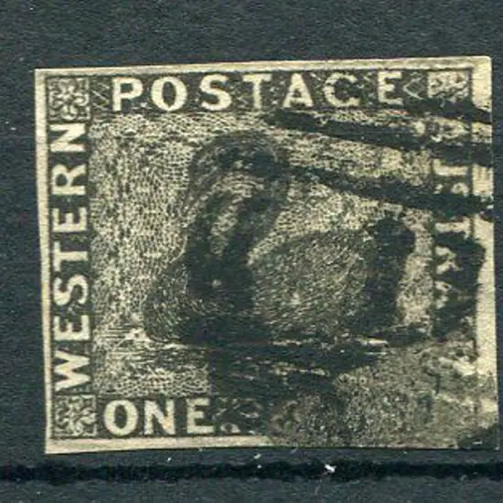 Number 11 on 1854 1d black 4 margin imperf. Scarce ...