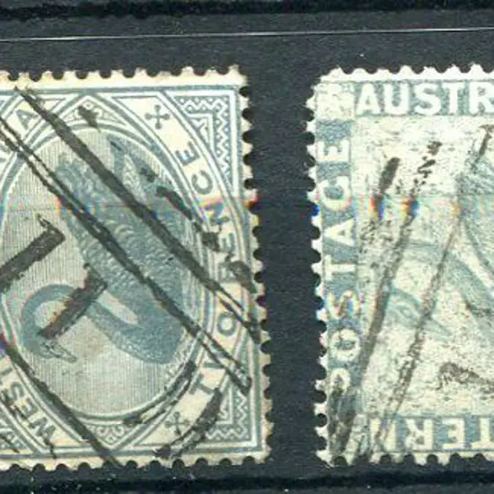 Number 11 on swans incl 3d brown (SG 63), 2d grey ...