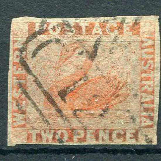 Number 12 on 2d orange-vermilion with 4 margins. ...