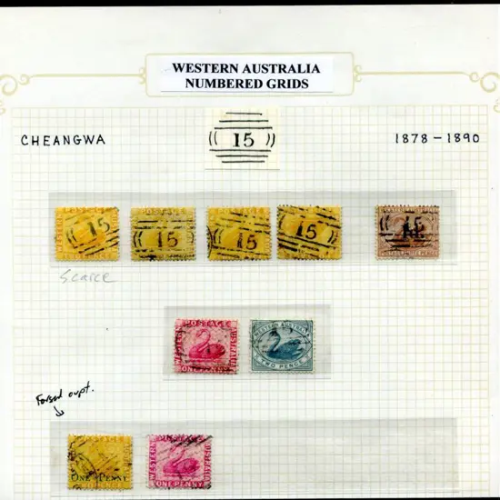 Number 15 on 4 stamps. Wmk CR/CC Perf.14 3d ...