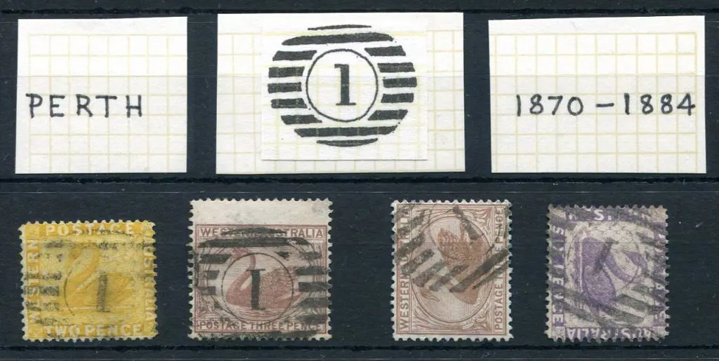 Number 1 4 fine examples on wmk CR/CC Perf.14 2d ... Image 1++
