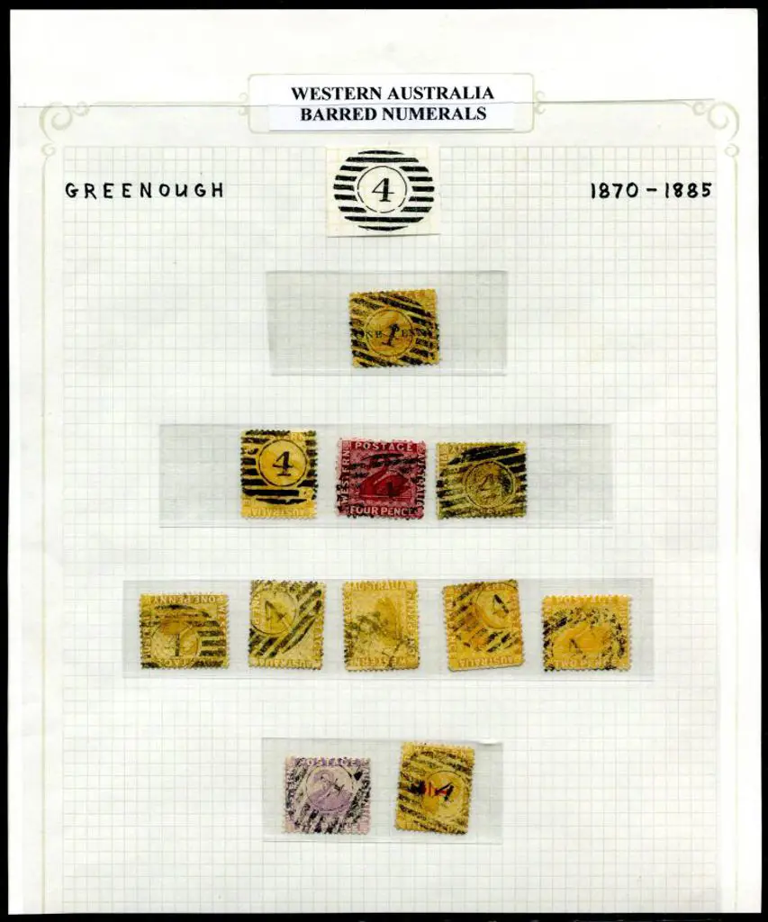 Number 4 on "ONE PENNY" surcharge (SG 67), 4d ... Image 1++