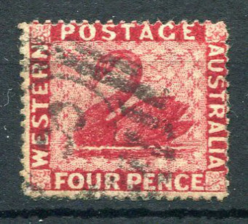 Number 8 on 4d carmine, CR/CC wmk perf.14 with ... Image 1++