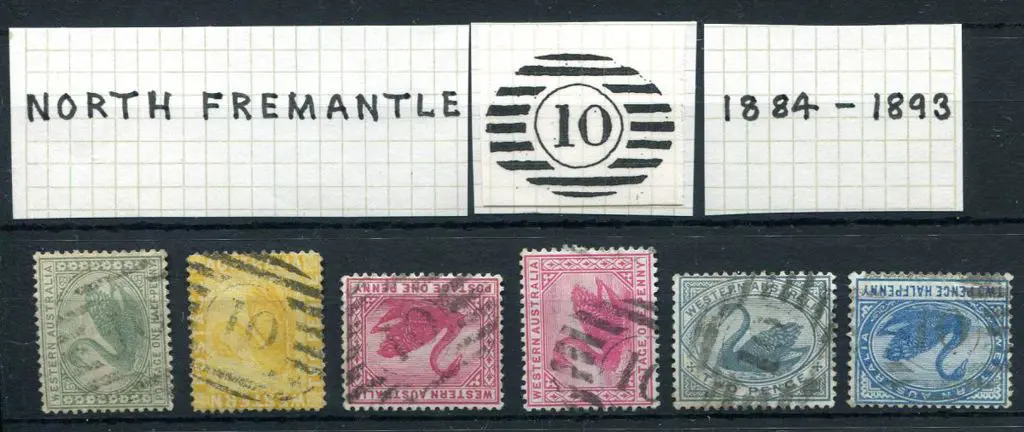 Number 10 on ½d grey (SG 94), 1d carmine x 2 (SG ... Image 1++