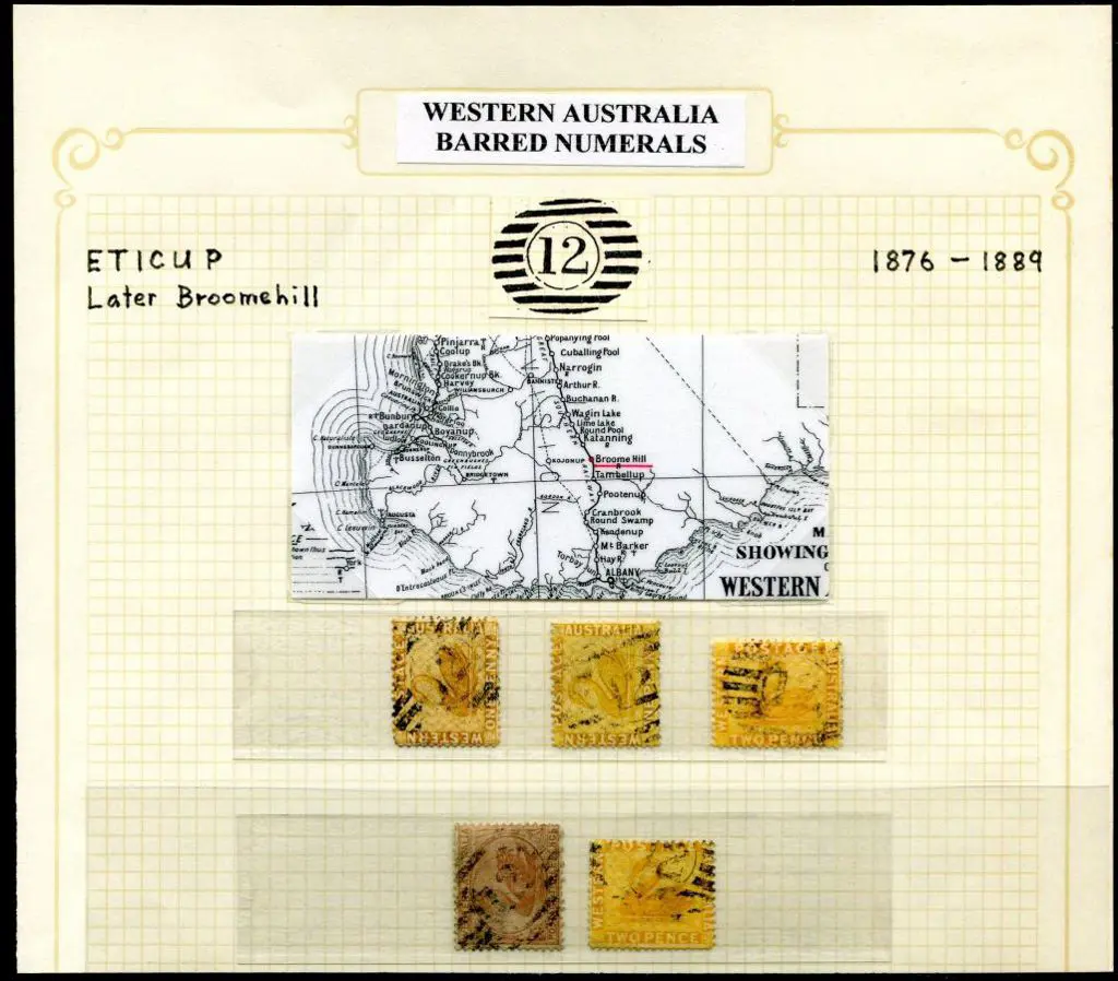 Number 12 on 1d ochre (SG 68), 1d bistre (SG 69), ... Image 1++