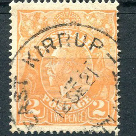 East Kirrup B29-a 70% strike on 2d orange KGV ...