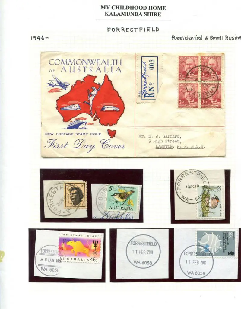 Forrestfield C30 on 1949 Forrest FDC from ... Image 1++