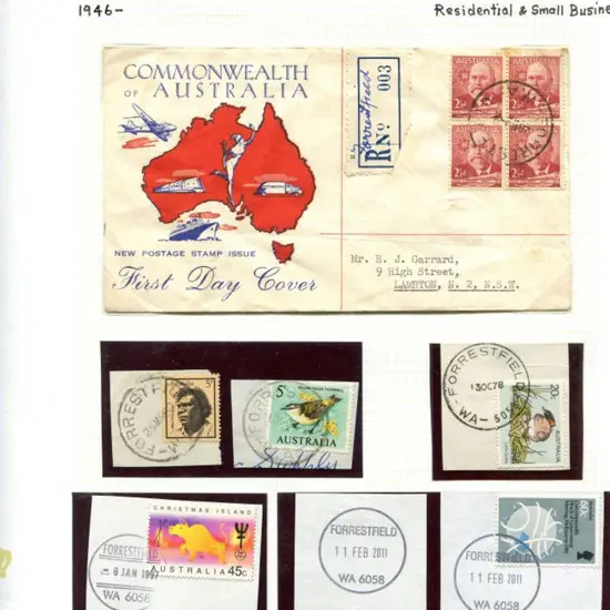 Forrestfield C30 on 1949 Forrest FDC from ...
