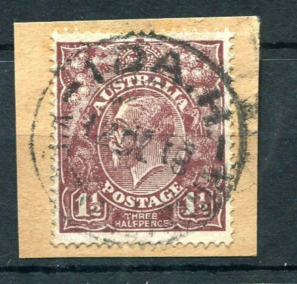 IDA.H D28 Bold complete strike on 1½d purple-brown ... Image 1++