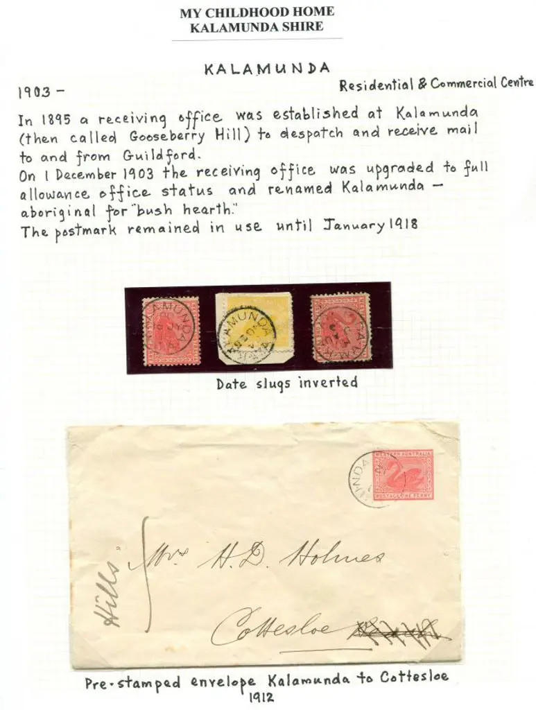 Kalamunda Collection on 12 display pages incl 3b ... Image 1++