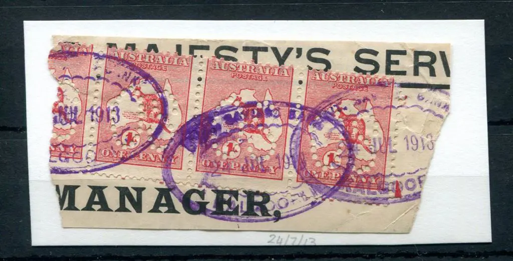 Kalgoorlie Govt Savings Bank Oval rubber stamp ORS ... Image 1++