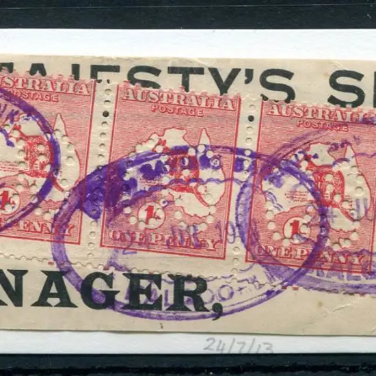 Kalgoorlie Govt Savings Bank Oval rubber stamp ORS ...