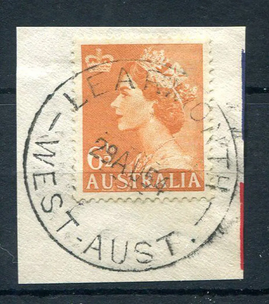 Learmonth E31 Complete crisp strike on 6½d orange ... Image 1++