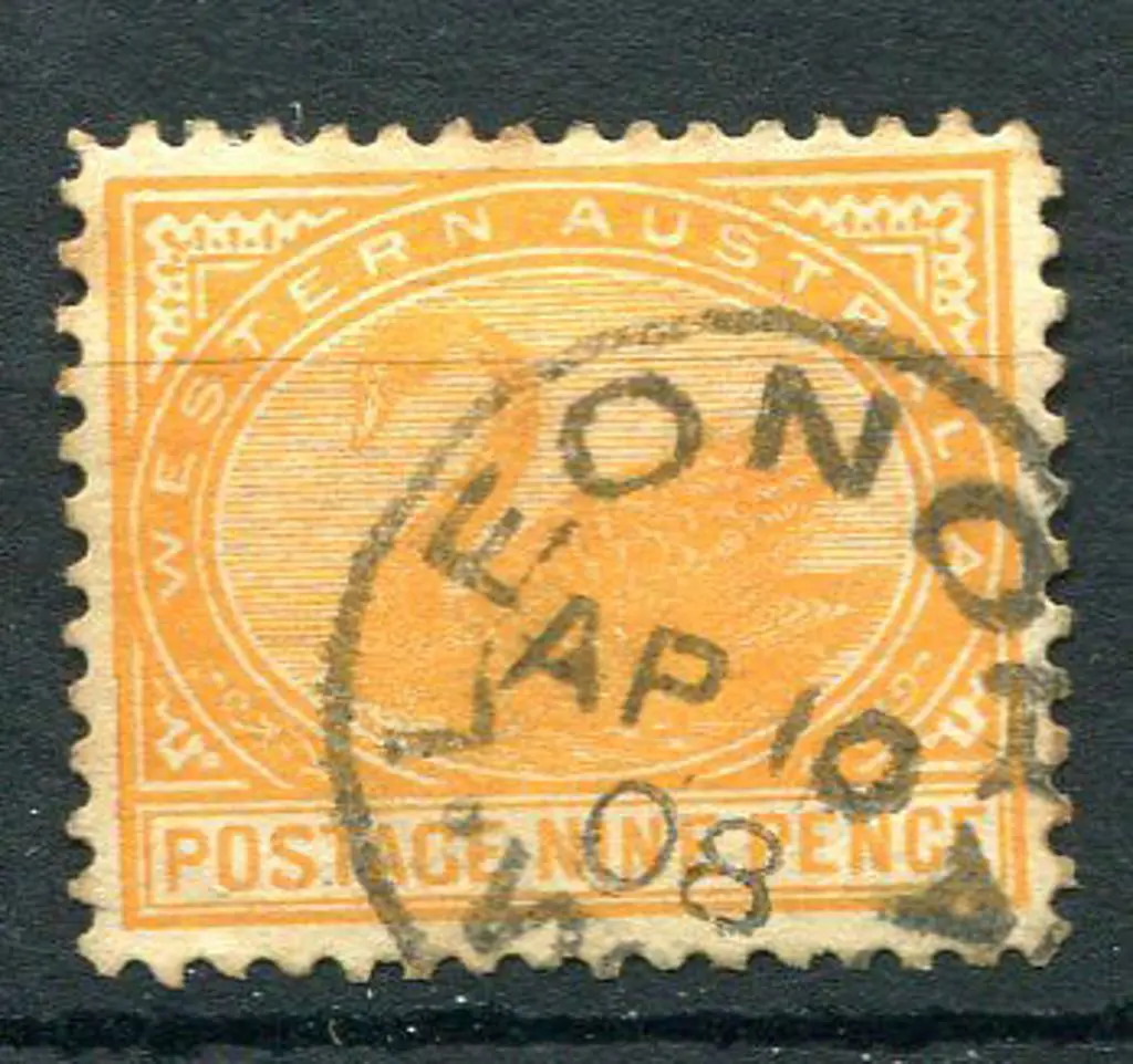 Leonora 3b-b in NIL on 9d orange swan(SG 145) for ... Image 1++