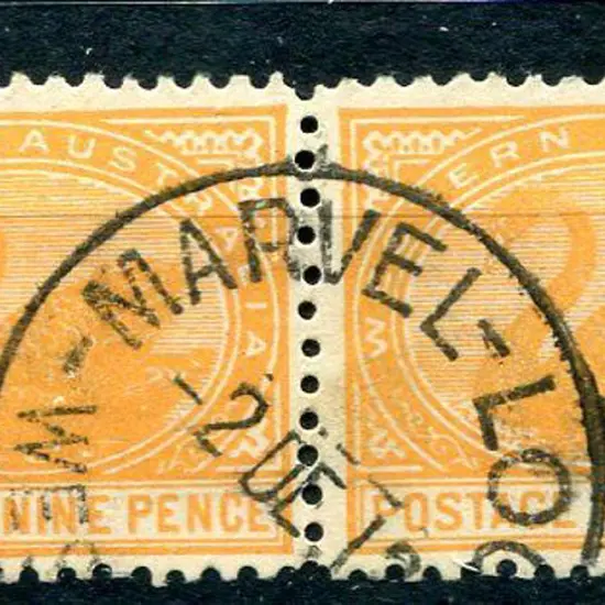 Marvel-Loch on pair of 9d orange swans with ...