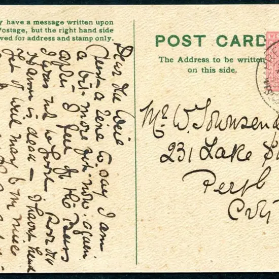 Preston Valley D27 on humorous colour Postcard ...