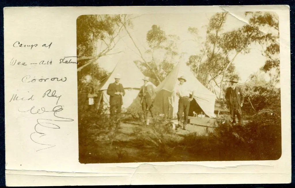 "Camp at Wee--au Station Coorow Mid Rly WA" ... Image 1++