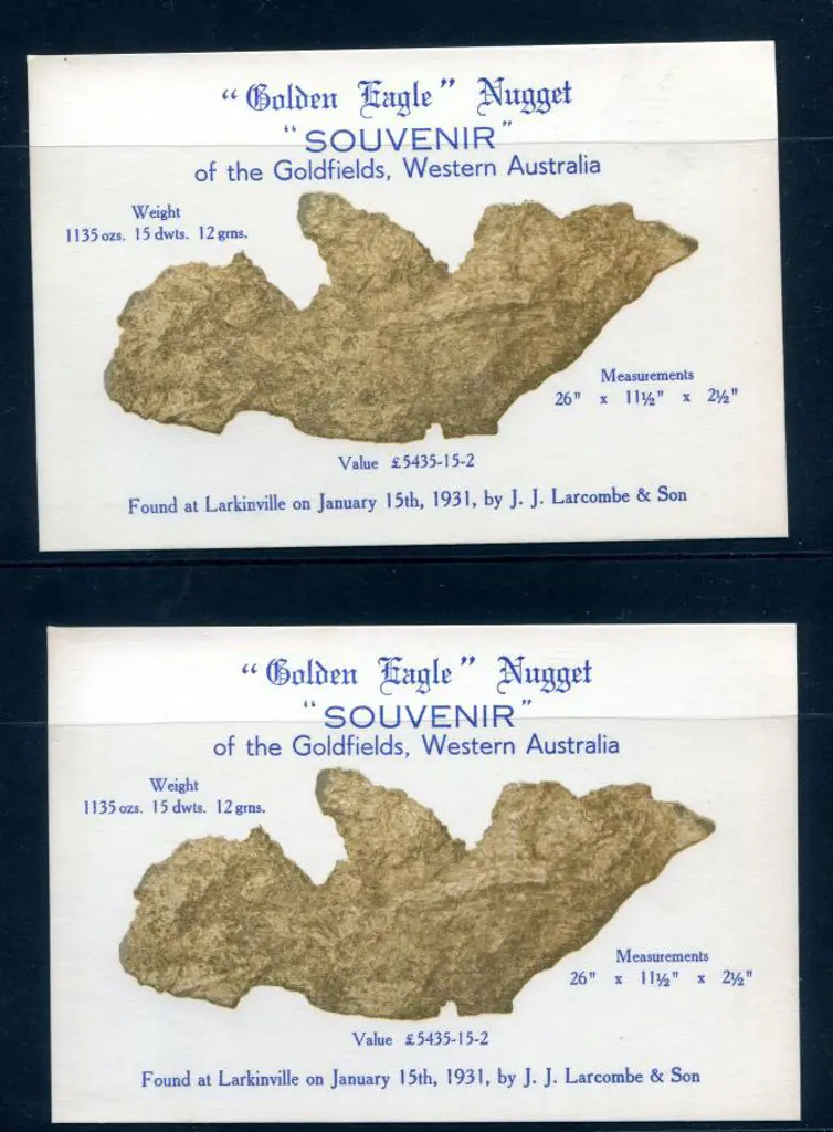 "Golden Eagle Nugget SOUVENIR" of thew Goldfields, ... Image 1++