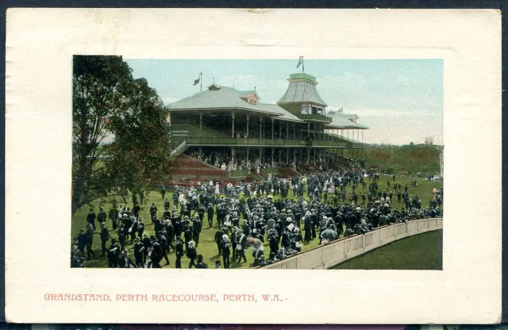 "Grandstand, Perth Racecourse, Perth, W.A." Falk & ... Image 1++