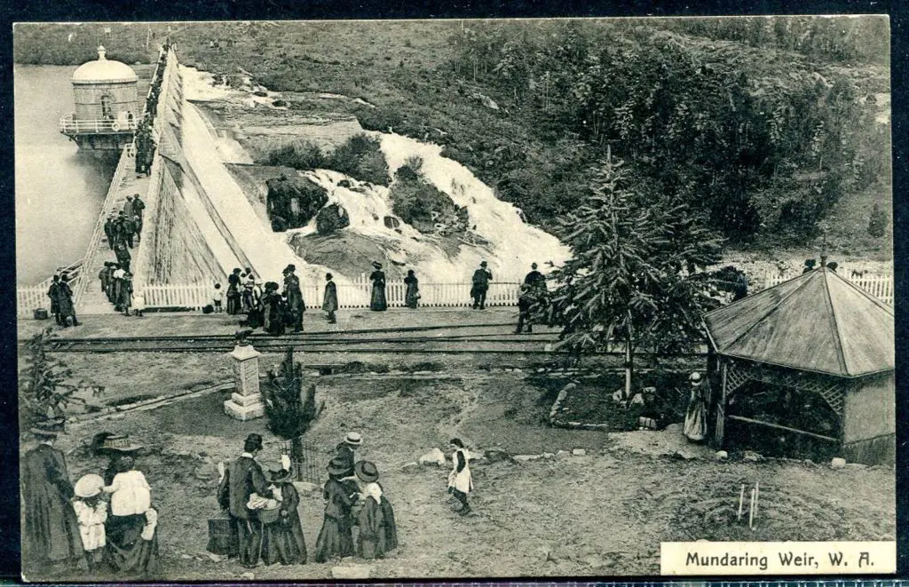"Mundaring Weir, W.A." b&w "Made Expressly For ... Image 1++