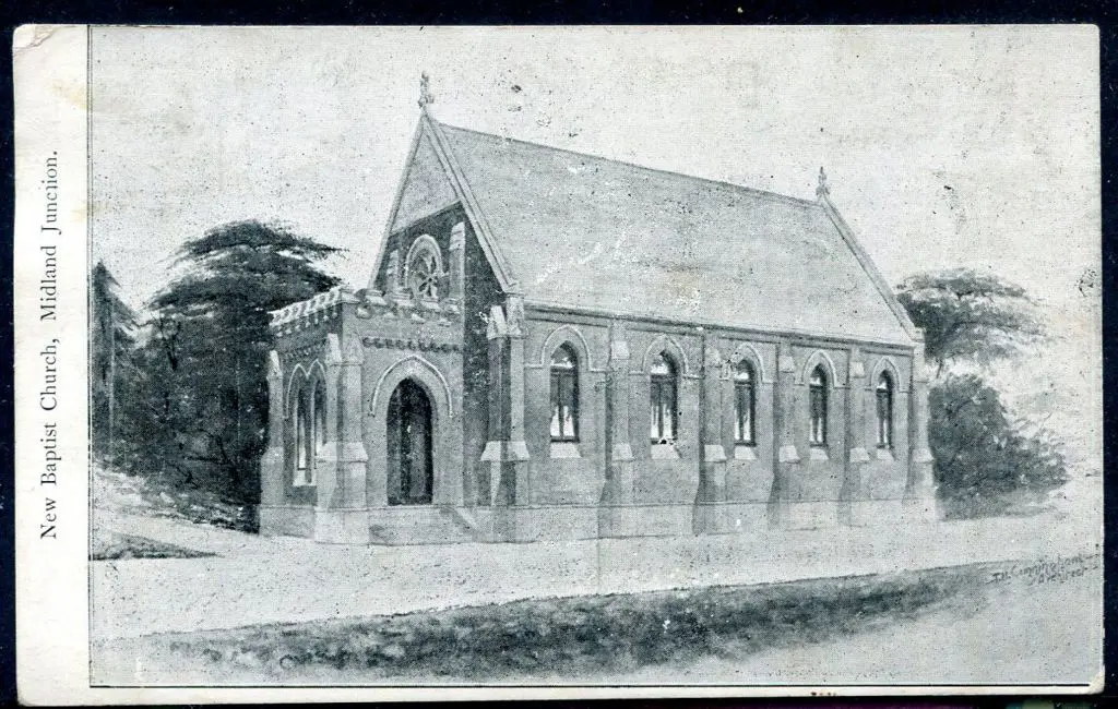"New Baptist Church, Midland Junction." b&w ... Image 1++