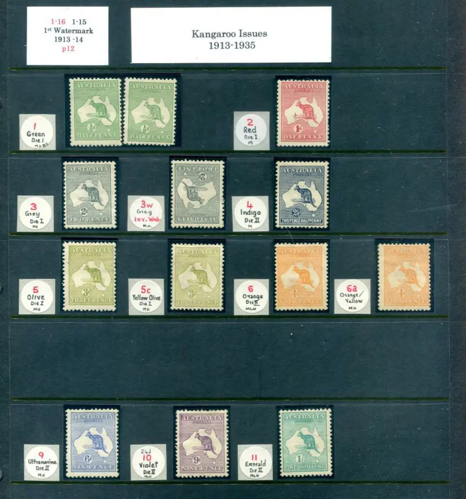 ½d green to 1/- emerald incl shades of 1d, Die I ... Image 1++