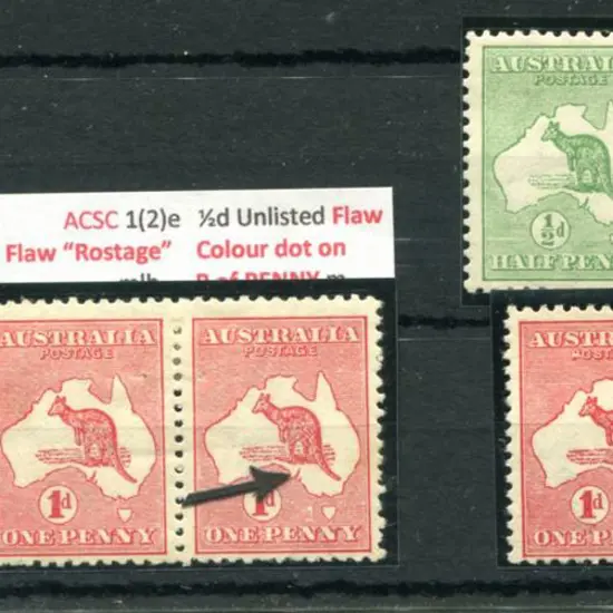 ½d green "Rostage" variety (ACSC 1(2)e) plus an ...