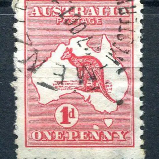1d red, Die II with "extra island" (2 Tasmania's) ...