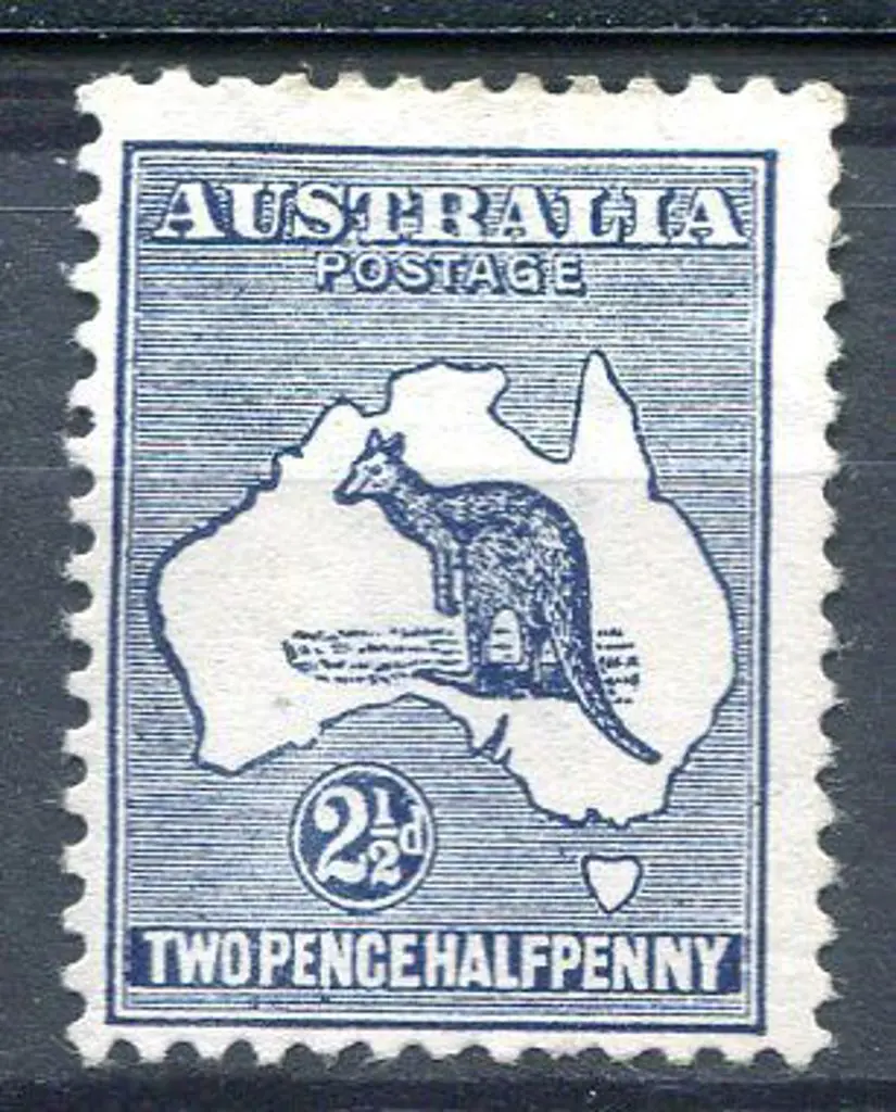 2½d indigo. MLH, centred bottom left. ACSC 9, Cat. ... Image 1++