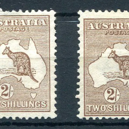 2/- in brown & light brown shades, the latter ...