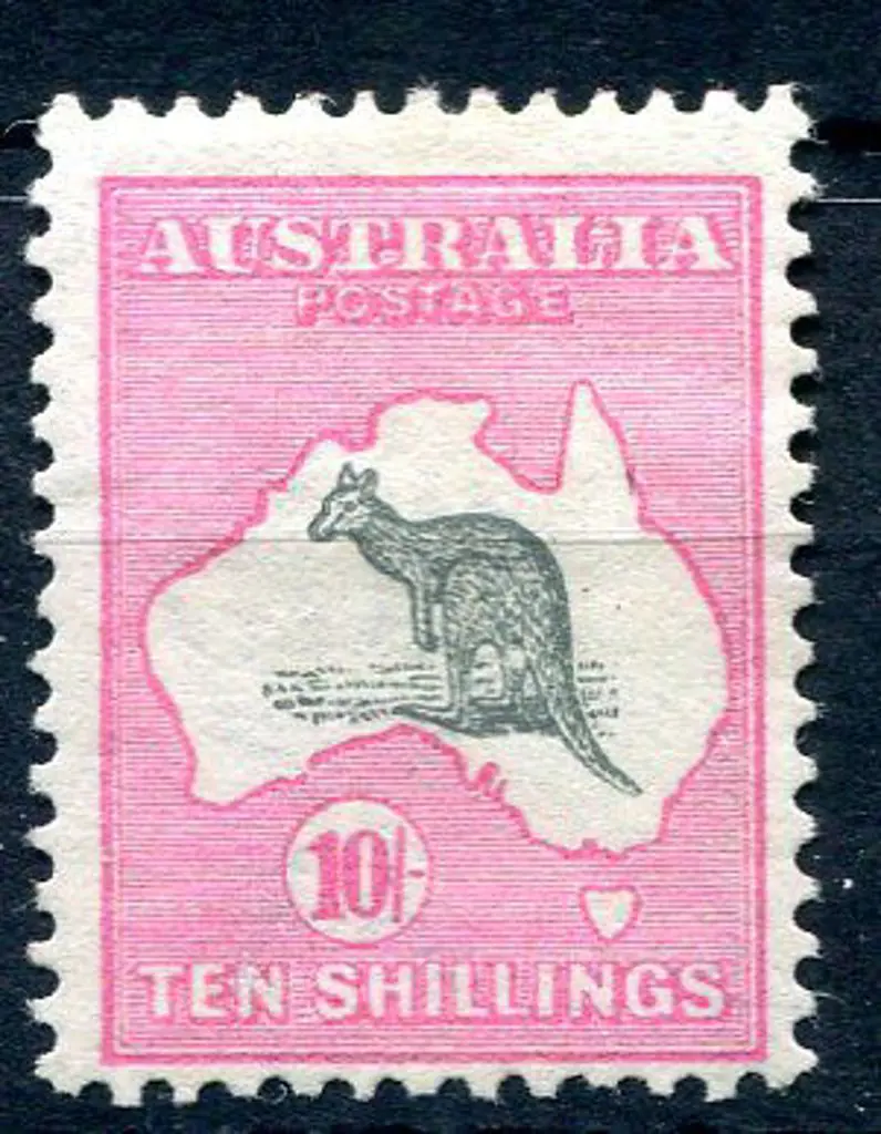 10/- grey & pink with "very short Spencer's Gulf" ... Image 1++