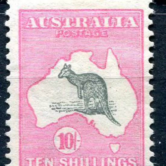 10/- grey & pink with "very short Spencer's Gulf" ...
