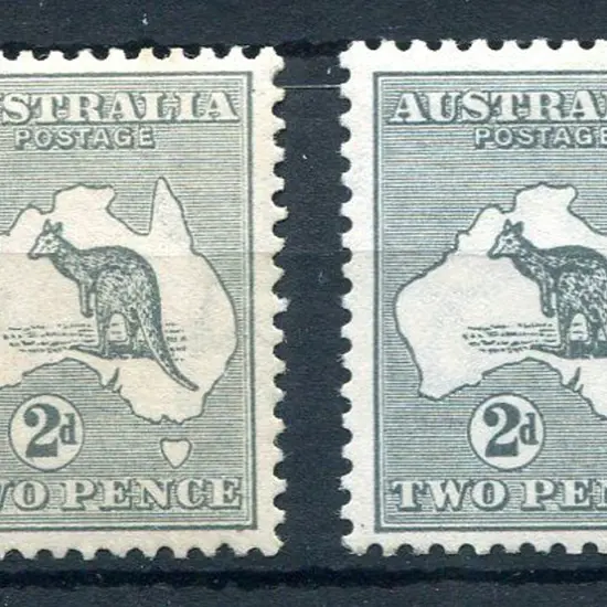 2d grey & 2d slate-grey. Both MVLH & well centred. ...
