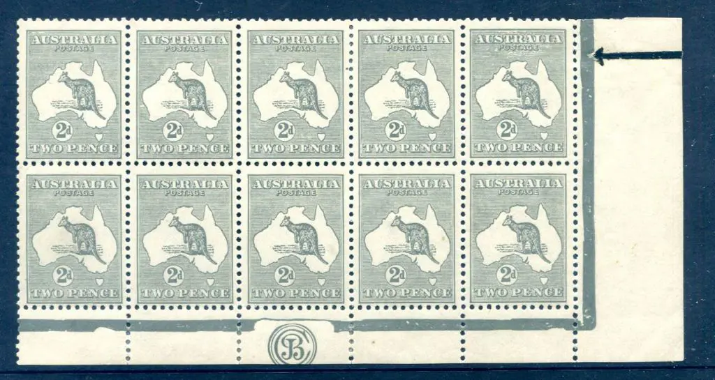 2d grey, Die IIA, plate 3 "JBC" Monogram block of ... Image 1++