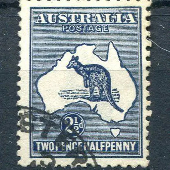 2½d indigo with inverted wmk & "retouch around ...