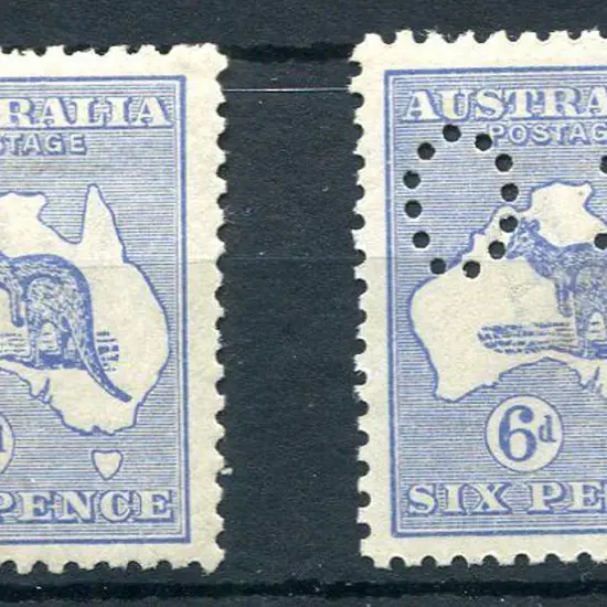 6d ultramarine Die I (ACSC 19A) & 6 ultramarine ...