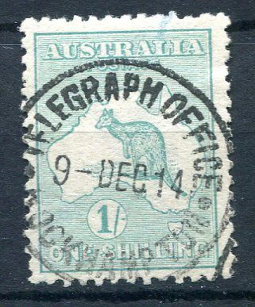 1/- blue-green with "break in the base of "O" of ... Image 1++
